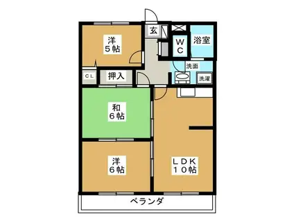 メルベーニ(3LDK/2階)の間取り写真