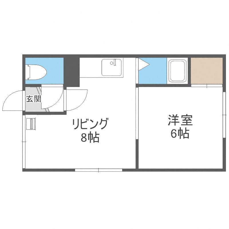 トークフラット(1LDK/3階)の間取り写真