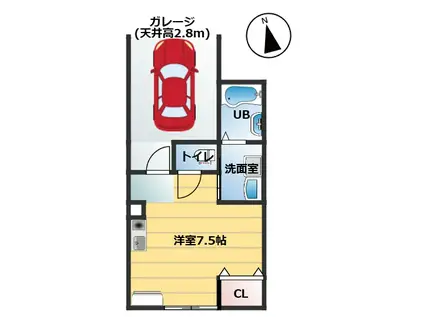 MAISON HEUREUSE 久留麻1ST(ワンルーム/1階)の間取り写真