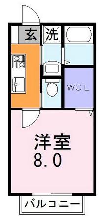 アクイラ伊川谷(1K/1階)の間取り写真