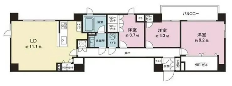 アゼリアテラス新宿 6階階 間取り