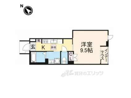 VALENTE SAZANAMI(1K/1階)の間取り写真