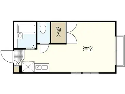 レオパレス中筋(ワンルーム/2階)の間取り写真