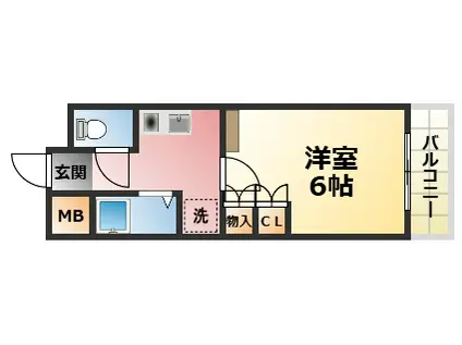 KT-9(1K/4階)の間取り写真
