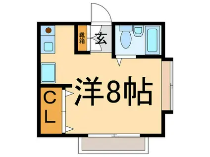 フェリース上石神井(ワンルーム/2階)の間取り写真