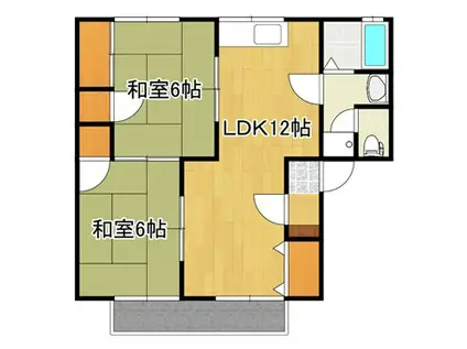 グレールコート(2LDK/1階)の間取り写真