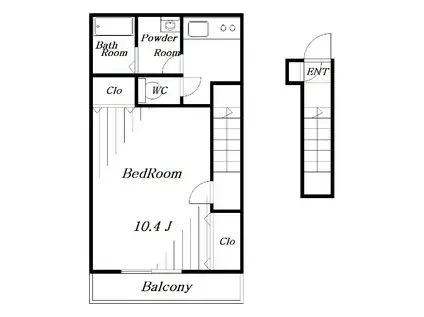 リブリ・グレスト(1K/2階)の間取り写真