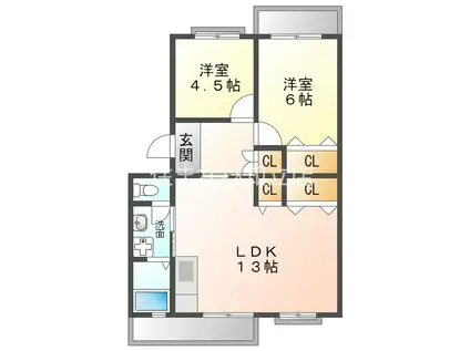 リトルアイランド(2LDK/3階)の間取り写真