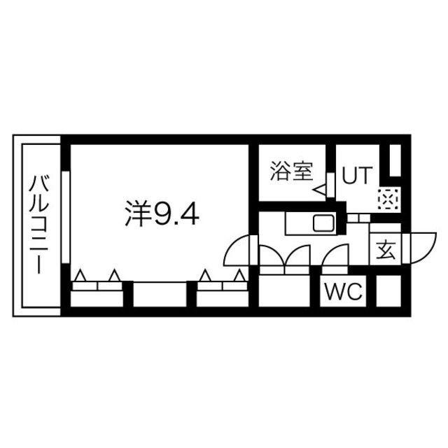 リンデン東薬院(1K/3階)の間取り写真