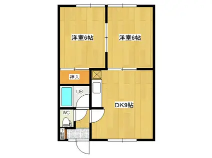 第3光洋ハイツ(2DK/2階)の間取り写真