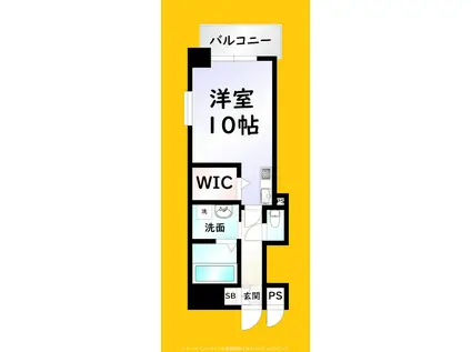 BRELIA MIHAGINO (1K/4階)の間取り写真