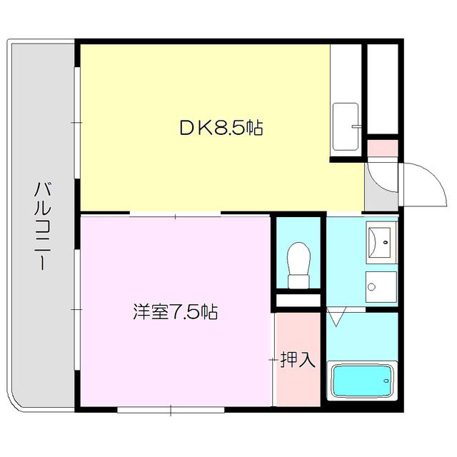 レクシア新大阪(1LDK/3階)の間取り写真