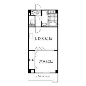 FILLSHINE(1LDK/5階)の間取り写真