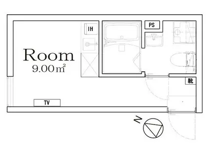 BOASORTE町屋(ワンルーム/1階)の間取り写真