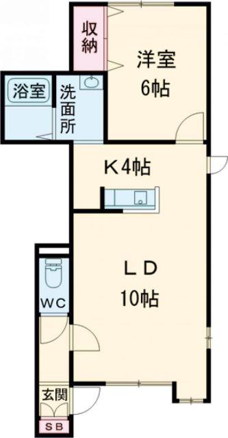 K-DREAPE(1LDK/2階)の間取り写真