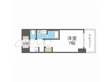 S-RESIDENCE難波大国町UNO(1K/14階)の間取り写真
