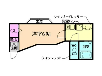 カームヒル箕面(ワンルーム/2階)の間取り写真