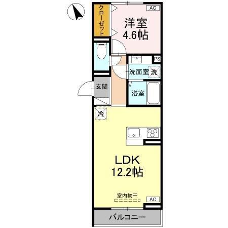 D-RESIDENCE東川口N(1LDK/1階)の間取り写真