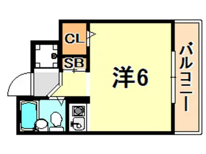 レジアス(ワンルーム/3階)の間取り写真