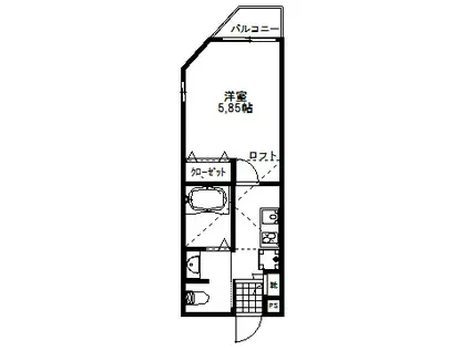 レアージュ平井(1K/1階)の間取り写真