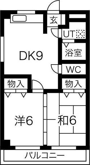 マンションササキ(2DK/3階)の間取り写真