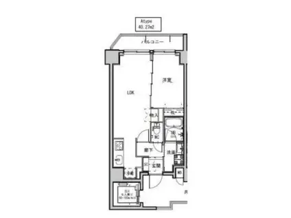 S-RESIDENCE両国AVENUEエスレジデンス両国アヴェニュー(1LDK/4階)の間取り写真