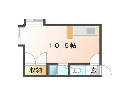 AMS新札幌II(ワンルーム/2階)の間取り写真