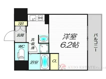 エステムコート新大阪VIエキスプレイス(1K/2階)の間取り写真