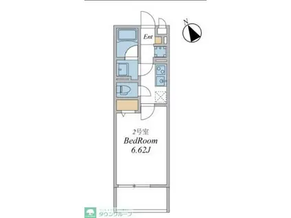 ウィンドテラス南八幡(1K/1階)の間取り写真