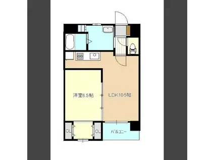 MZマンション(1LDK/2階)の間取り写真