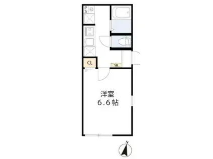 GRACE MINOWA(1K/1階)の間取り写真