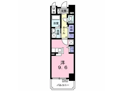 REGALO(ワンルーム/3階)の間取り写真