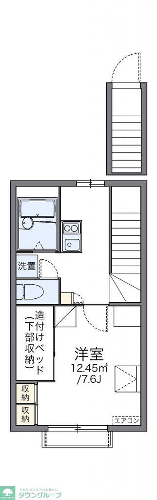 レオパレスヴィラ本町(1K/2階)の間取り写真