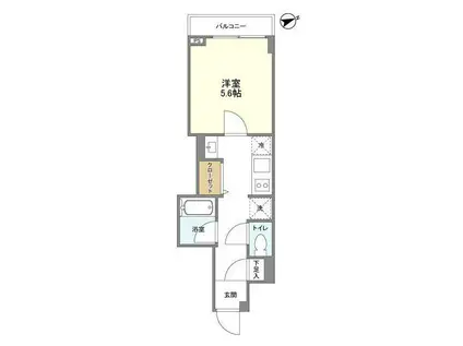 ORSUS大井町(1K/11階)の間取り写真