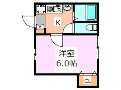 プティテラス千石(1K/1階)の間取り写真