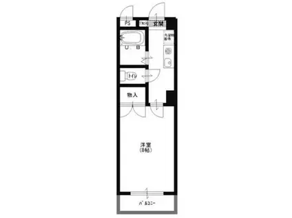 エトワール21 新倉(1K/2階)の間取り写真