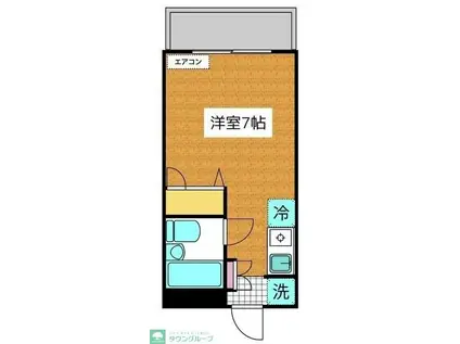 青柳ビル(ワンルーム/2階)の間取り写真