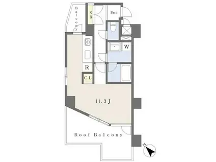 スカーラ中野新井(ワンルーム/3階)の間取り写真