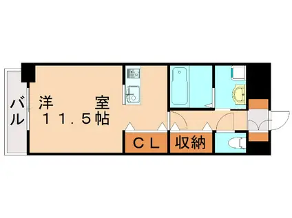 BRELIA MIHAGINO (1K/5階)の間取り写真