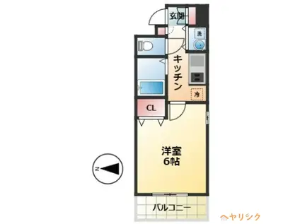 CREA花の木(1K/7階)の間取り写真