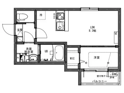 KEIAI RESIDENCE 東大宮II(1LDK/3階)の間取り写真