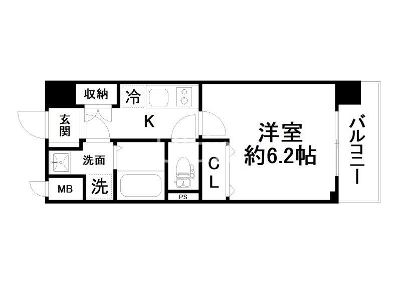 京福電鉄嵐山本線 嵐電天神川駅 徒歩16分 7階建 築1年(1K/7階)の間取り写真