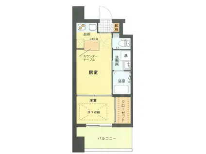 エステートモア天神(1LDK/14階)の間取り写真