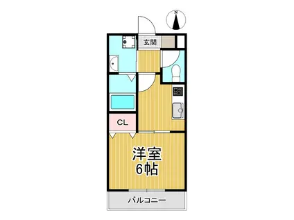 A.GRAYISH宝塚(1K/2階)の間取り写真