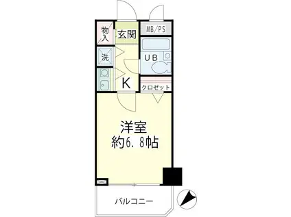 NICEアーバン鶴見中央(1K/6階)の間取り写真