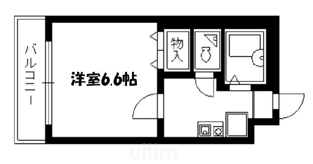フラッツ7(1K/2階)の間取り写真