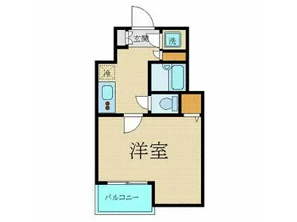 エスコート東大前(1K/5階)の間取り写真