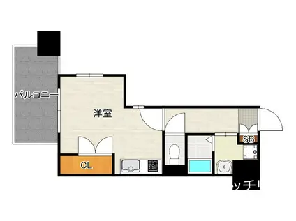 レジデンシャルヒルズ博多東(1K/5階)の間取り写真