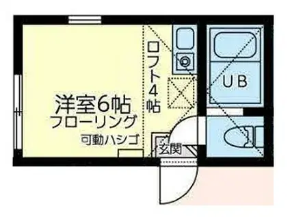 ユナイトフォーシーズンアクオリーナ(ワンルーム/2階)の間取り写真