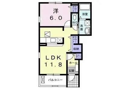 グランメゾン エムズ(1LDK/1階)の間取り写真